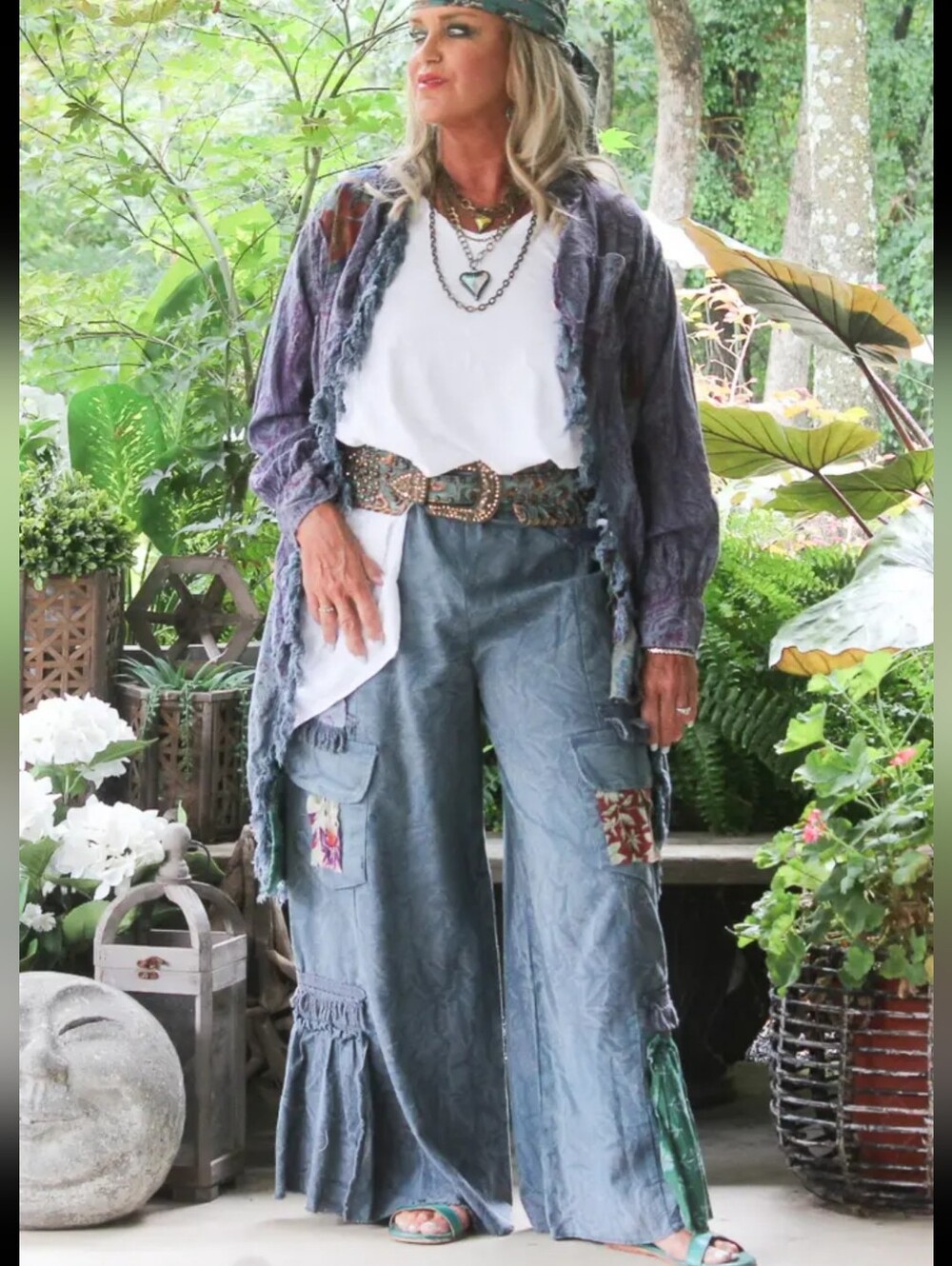 #1876 Jaded Gypsy Whisperfall Pants - Chambray